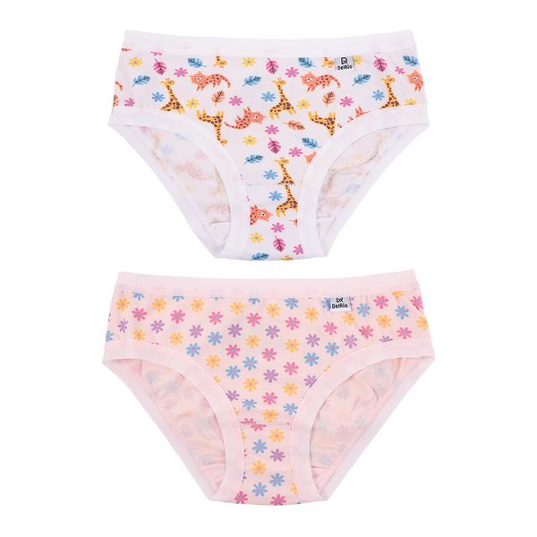 Kit 02 Calcinhas Biquini Em Modal Estampado