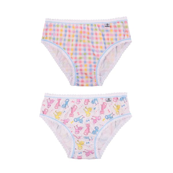 Kit 02 Calcinhas Em Malha Infantil Estampadas
