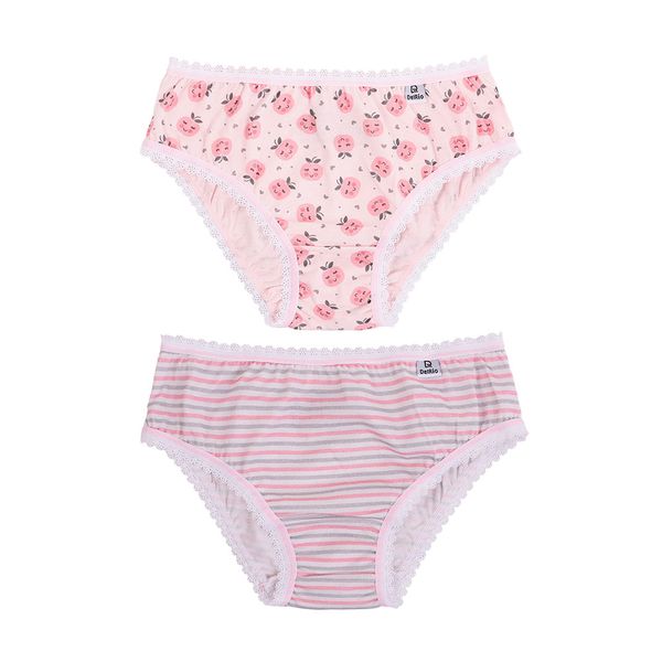 Kit 02 Calcinhas Em Malha Infantil Estampadas