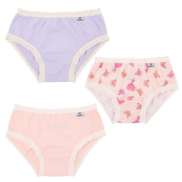 Kit 03 Calcinhas Baby Estampa Urso