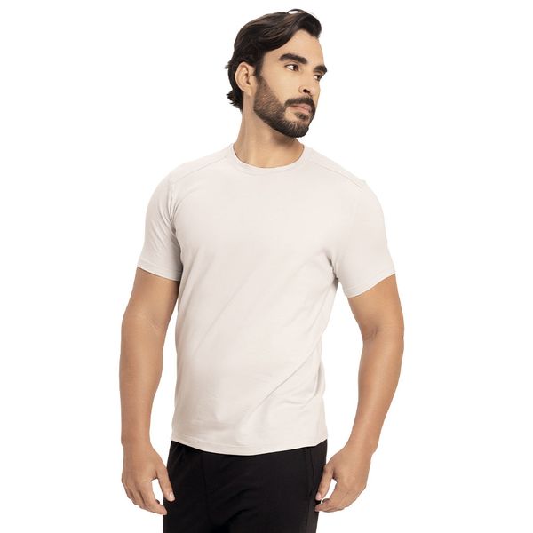 T-Shirt Básica Em Modal Branco