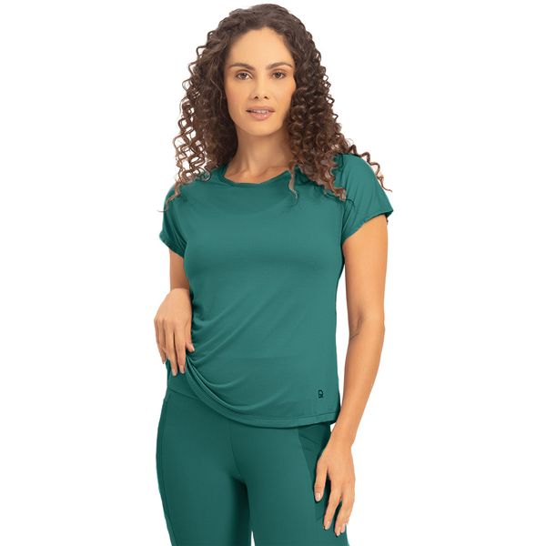 T-Shirt Em Crepe E Bee House Verde Selva