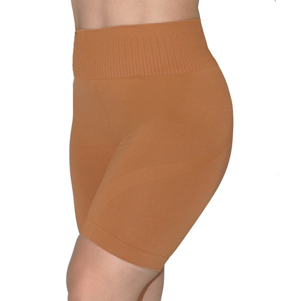 Bermuda Fitness Sem Costura Marrom Caramelo