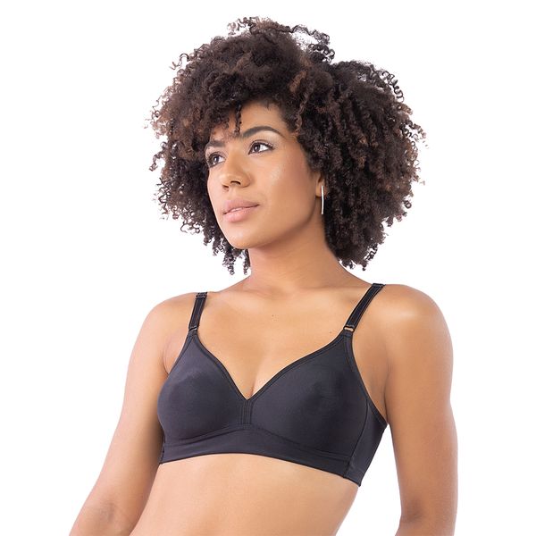 Soutien Com Bojo Duplo Moldado Em Lycra Atletika Preto