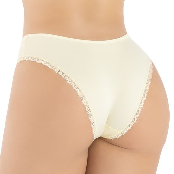 Calcinha Biquini Em Sensitive E Renda Na Perna Vanilla