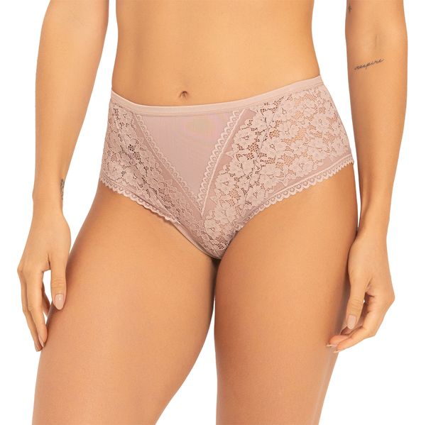 Calcinha Larga Em Sensitive Com Renda E Tule Quartzo