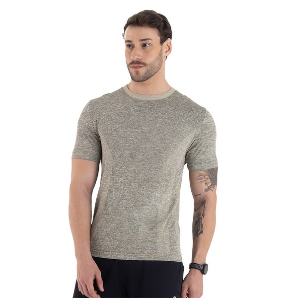T-Shirt Sem Costura Caqui